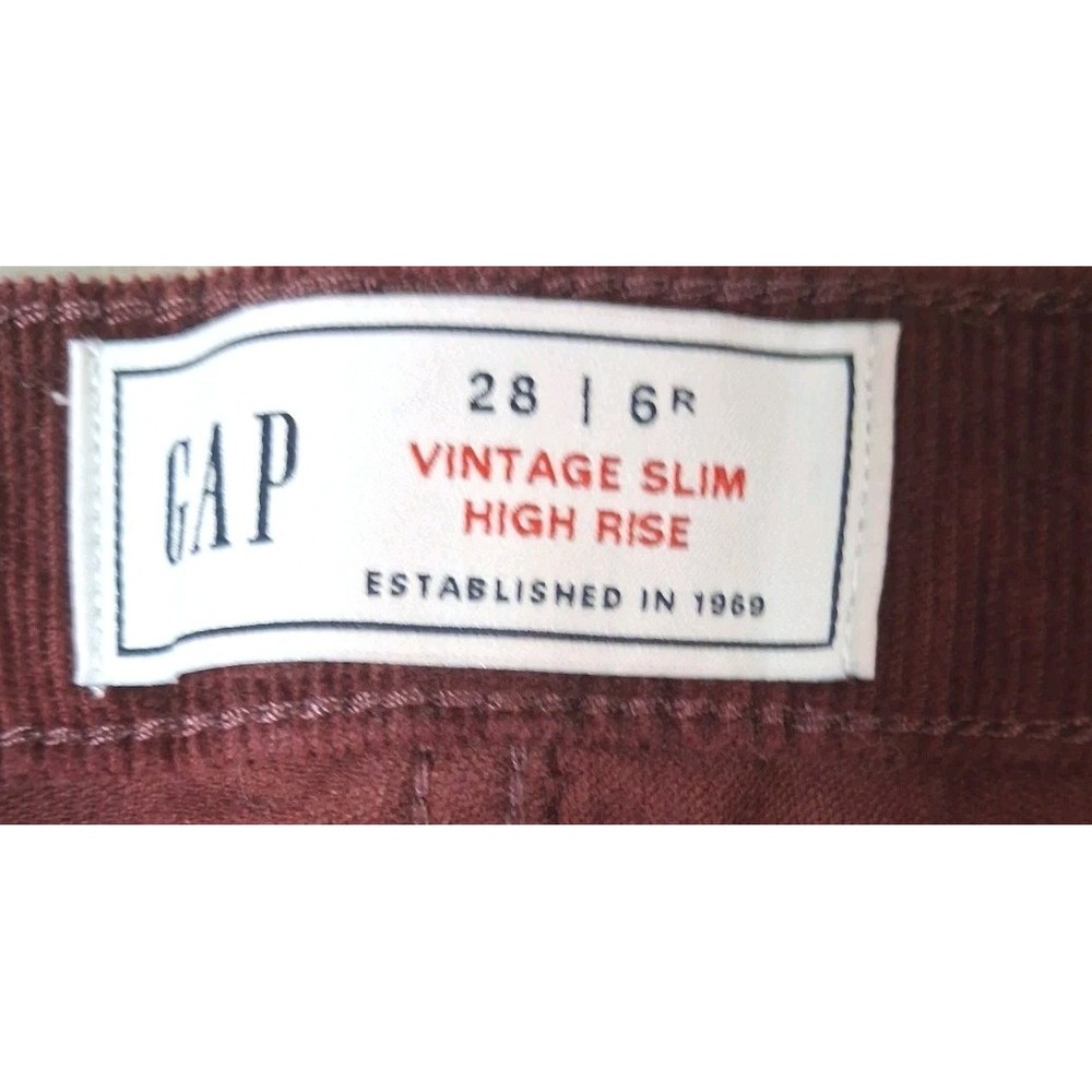Gap High Rise Vintage Slim Corduroy Pants Size 6 Fall - Picture 5 of 9